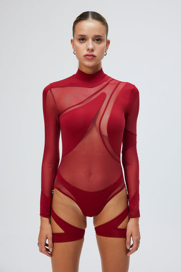 Eternity Bodysuit - Claret Red